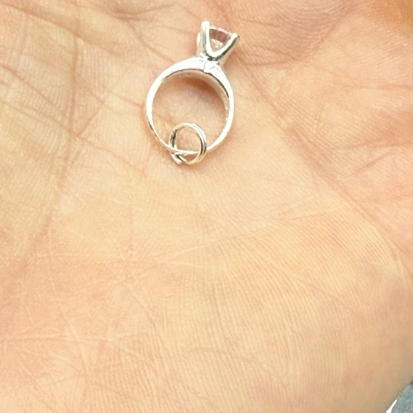 ⭐️Sterling silver cubic zirconia charm engagement ring charm - Picture 5 of 11